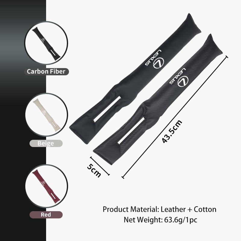 BJYL6 Interior Stickers Car Seat Gap Filler Gap Plug Strip Leak-Proof Strip Auto Interior Accessories For Lexus CT ES GS NX IS250 CT20