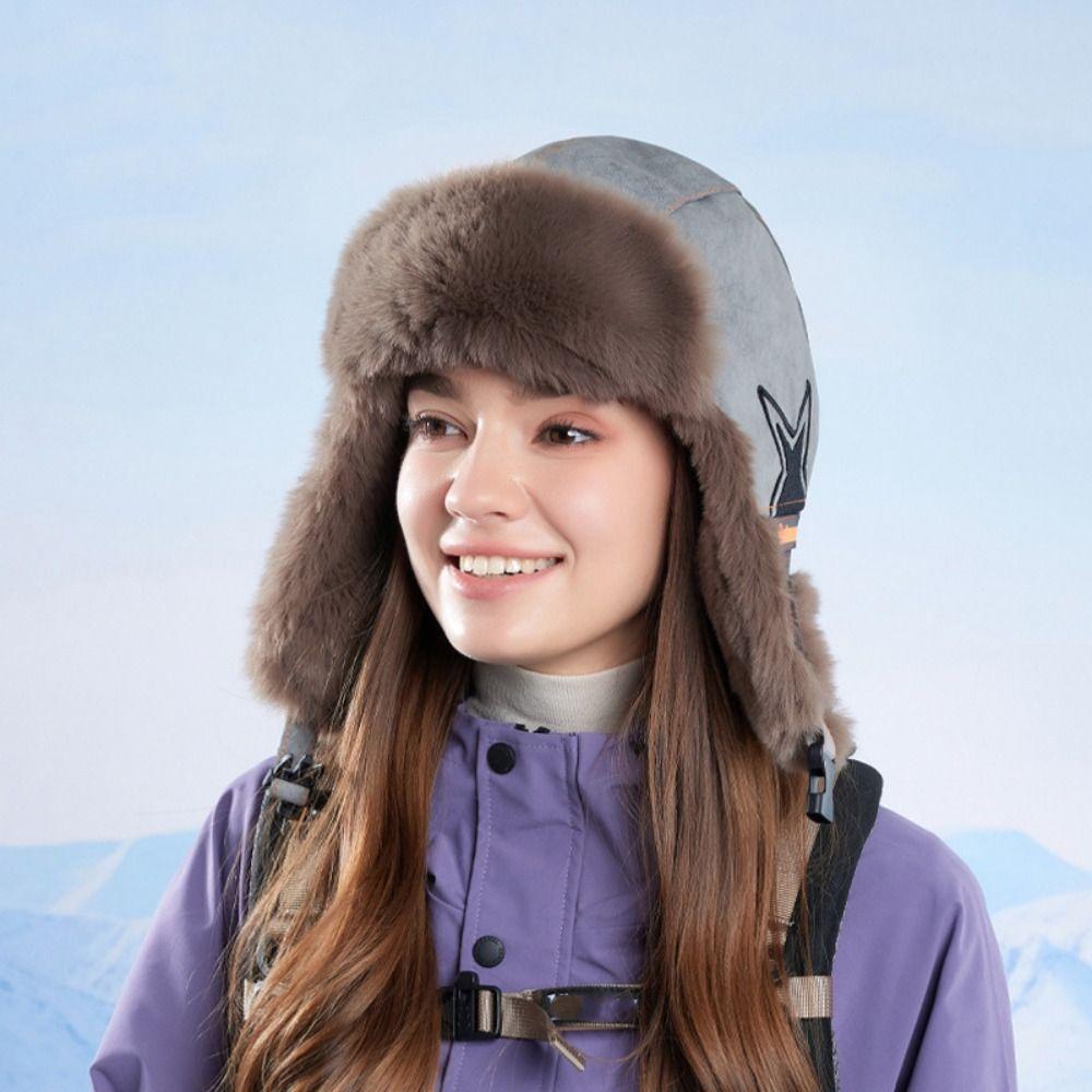 Windproof Riding Plush Hat Anti Fog Warm Ski Hat Casual Lei Feng Hat Outdoor