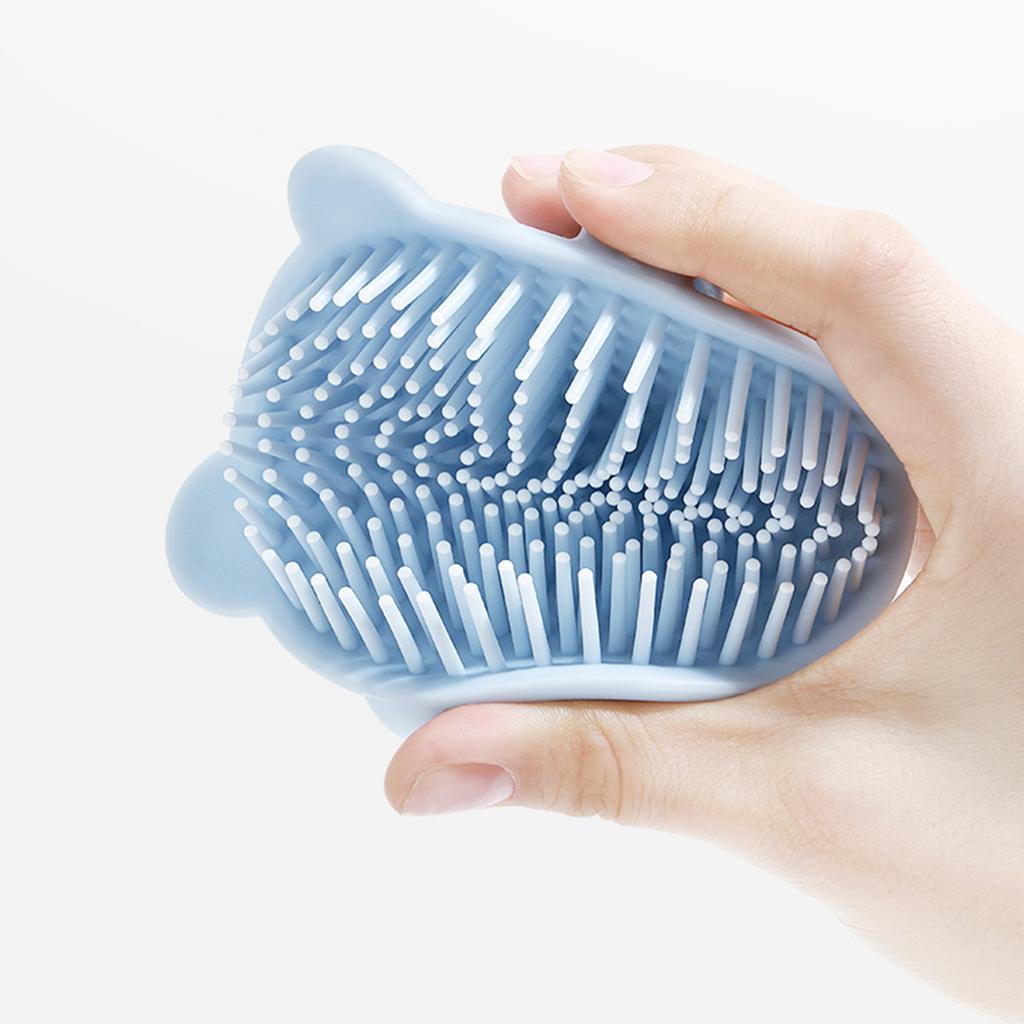 Babyhaarbürste Weiche Haare Kopfhautmassagegerät für Kinder Sanftes Baden Duschkopf-Schrubber Niedliches Bär-Design