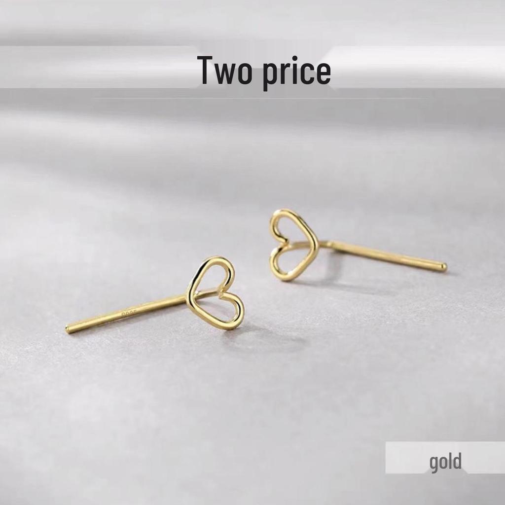 925 Sterling Silver Heart Stud Earrings - New 2022 Summer Style for Women