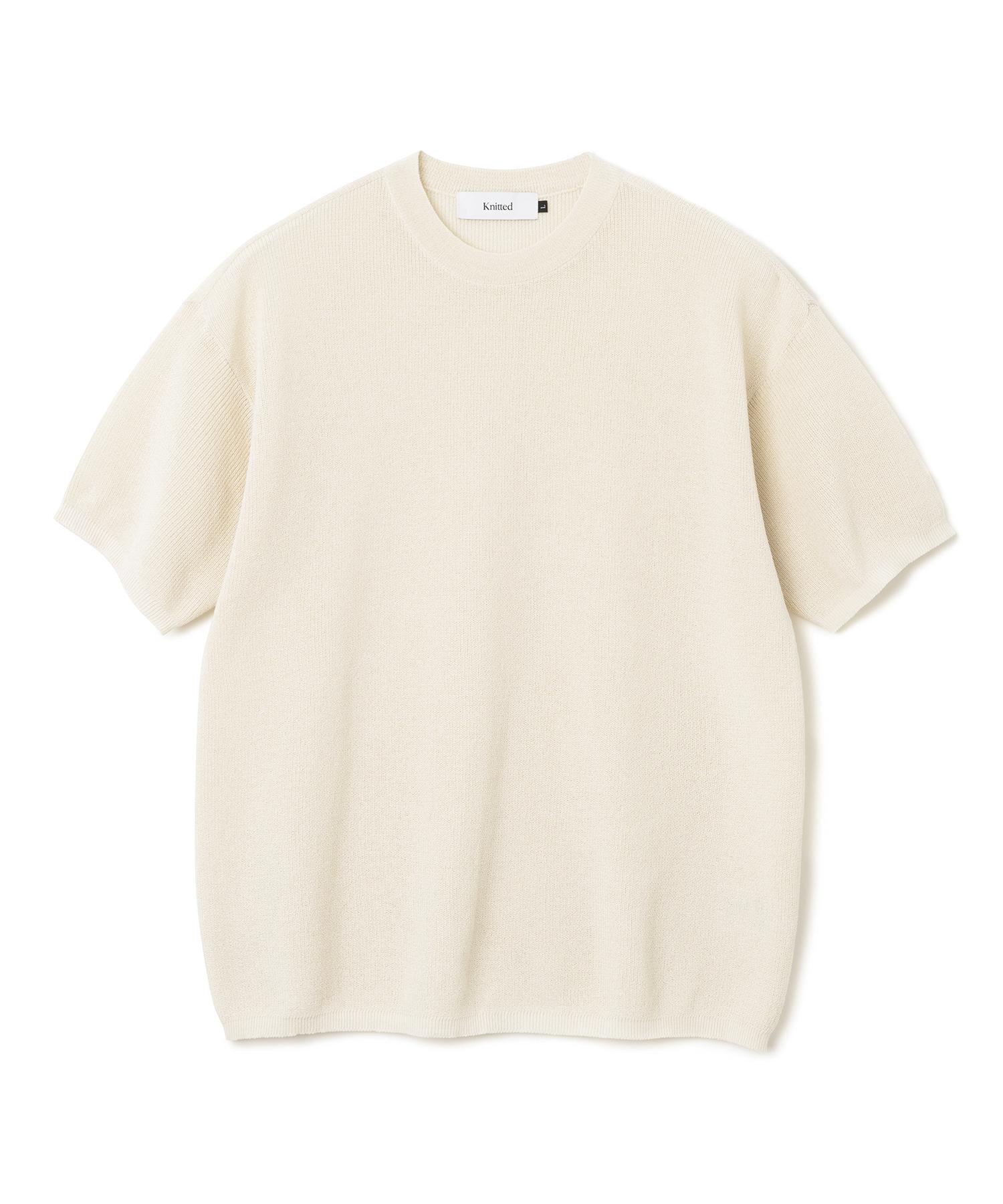 Nitied Coolever Round Short Sleeve Knit Tee Ivory L