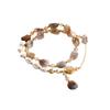 Imitation Pearl Double Layer Bracelet for Women - Retro Beaded High-End Jewelry