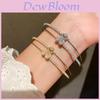 Small Bear Zircon Doublelayer Open Bracelet With Cubic Zirconia For Fashionable Women