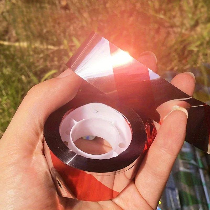 1/2 rolí pásky proti ptákům, 2,4 cm*50 m pásky proti ptákům pro venkovní použití, reflexní pásky proti ptákům pro zahrady, sady, dvory