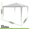 Garden pavilion, commercial tent, party gazebo, 4 side walls, windows, xxl