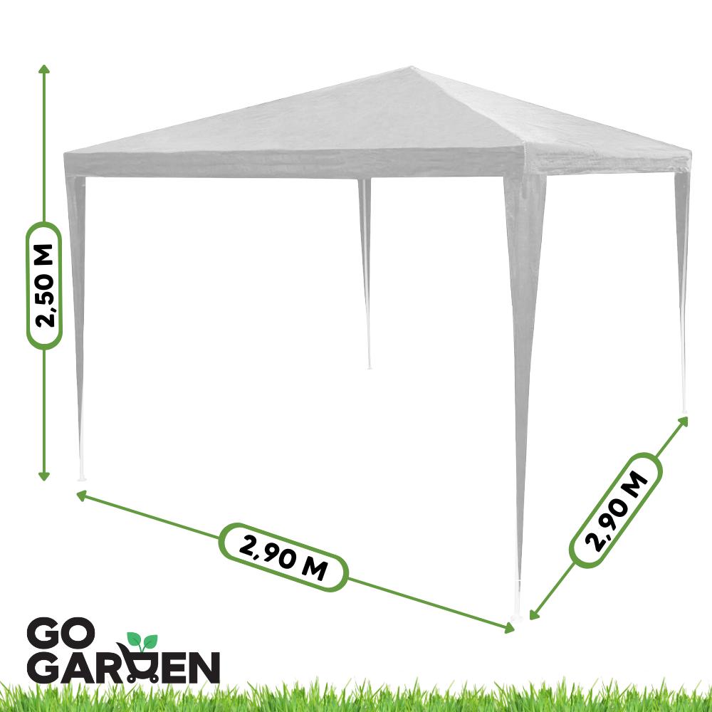 Garden pavilion, commercial tent, party gazebo, 4 side walls, windows, xxl