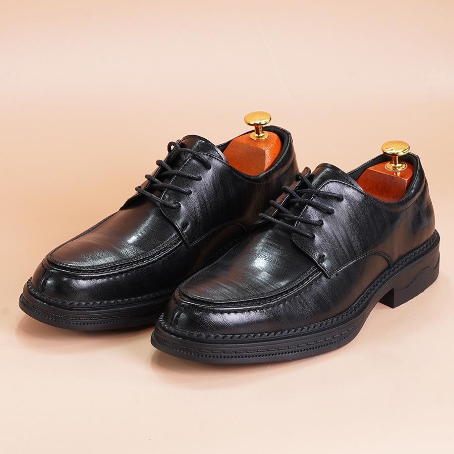 

Кожаные туфли мужские весенние деловые туфли высокого класса повседневные кожаные туфли для поездок на работу на мягкой подошве черные мужские свадебные туфли для жениха 44 чёрный