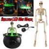 Party Scary Prop Trick Or Treat Candy Witch Bowl LED Mist Maker Skeleton Black Cauldron Pot Halloween Scary Prop House Decor