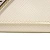 Used 11569 Saffiano Triangle Card Holder 1MC110 QHH F0009 7946 Current Calfskin White Bifold RFID Logo Bianco Unisex