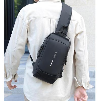 Men's Multifunction Anti-theft USB Shoulder Bag Man Crossbody Cross Body Travel Sling Chest Bags Pack Messenger Pack for Male