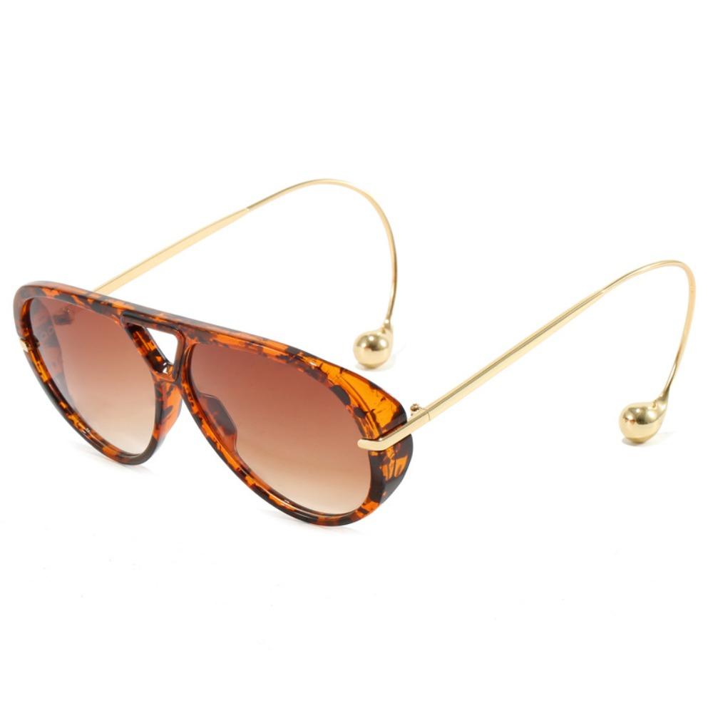 Anti-UV Women  Round  Sunglasses Trendy Oversized Shades Eyeglasses Retro Men Sun Glasses  Pilot