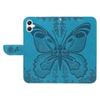 For Samsung Galaxy A07 4G/A06 5G/A06 4G Case Butterfly Pattern PU Leather Folio Flip Phone Cover -  Blue