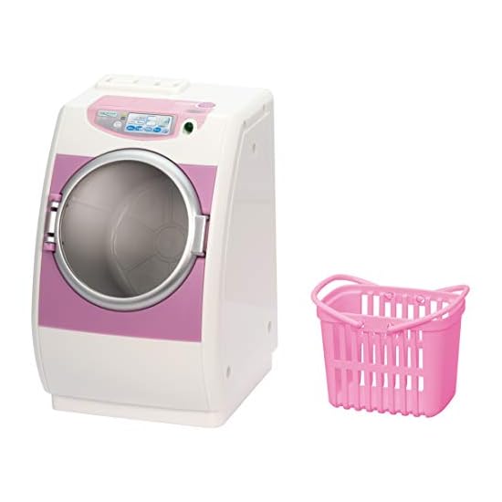 TAKARA TOMY "Licca-chan LF-02 Spinning Washing Machine" Dress-up Doll Pretend Play Toy, Ages 3 and u