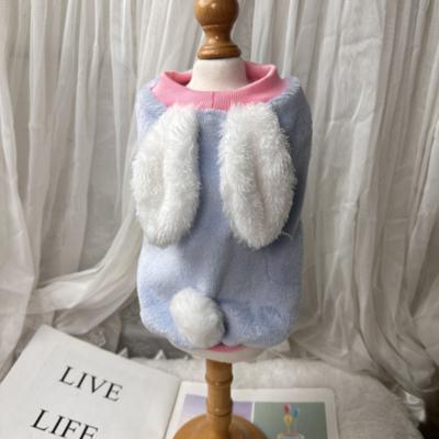 Outono Inverno Pet Pelúcia Colete Bonito Orelha De Coelho Pelúcia Roupas Casaco De Cachorro Renda Orelha De Coelho Teddy Colete Designer Roupas De Cachorro Filhote De Cachorro