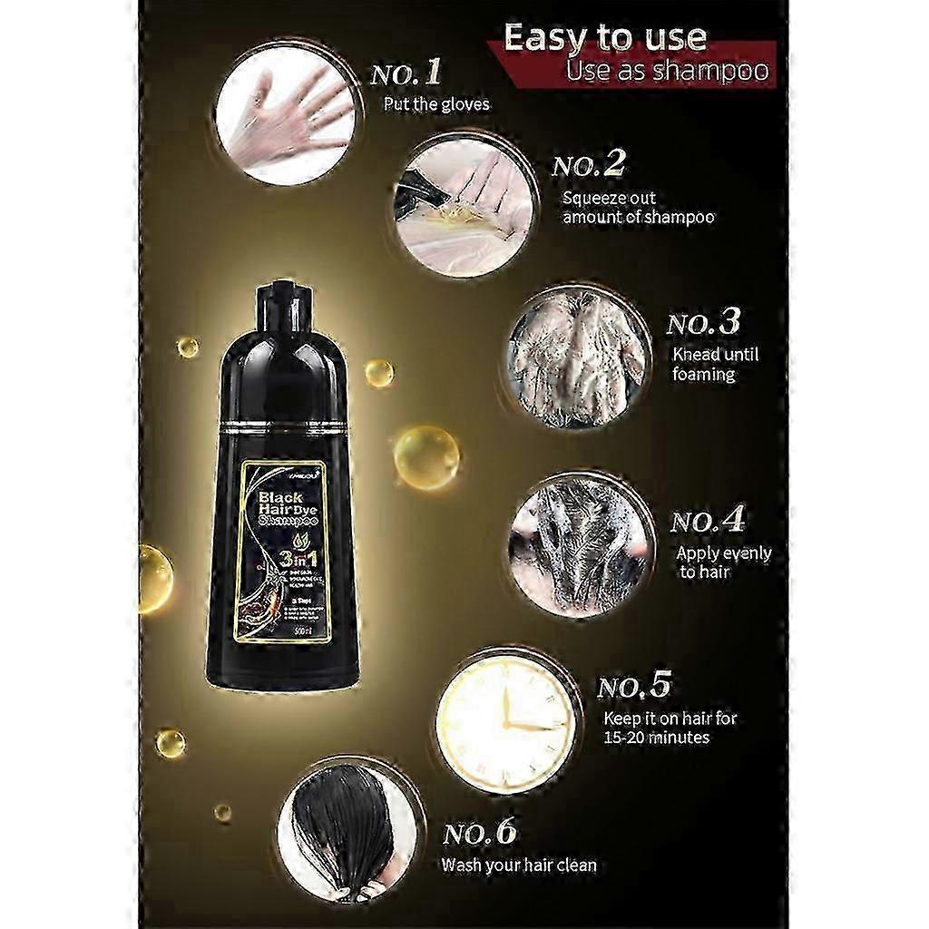 Shampoo Colorante per Capelli Shampoo Colorante Colora i Capelli in Minuti per Donne e Uomini 26s