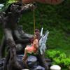 1 Pcs Hot Sell Romantic Couple Figurines Swing Flower Fairy Garden Micro Landscape Pendant Resin Craft Creative Scene Deco
