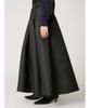 Lame Matelasse Tuck Flare Skirt FWFS261008BLK1
