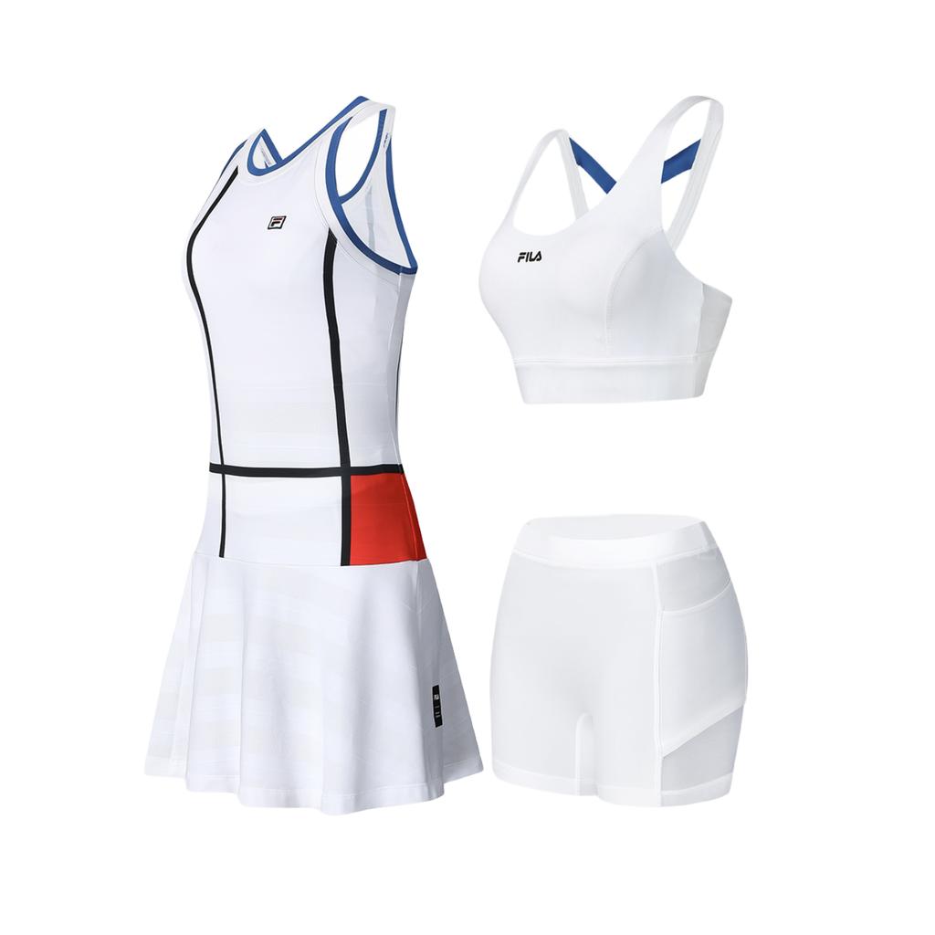 New FILA Sleeveless Dresses Women's White A11W423311FWT