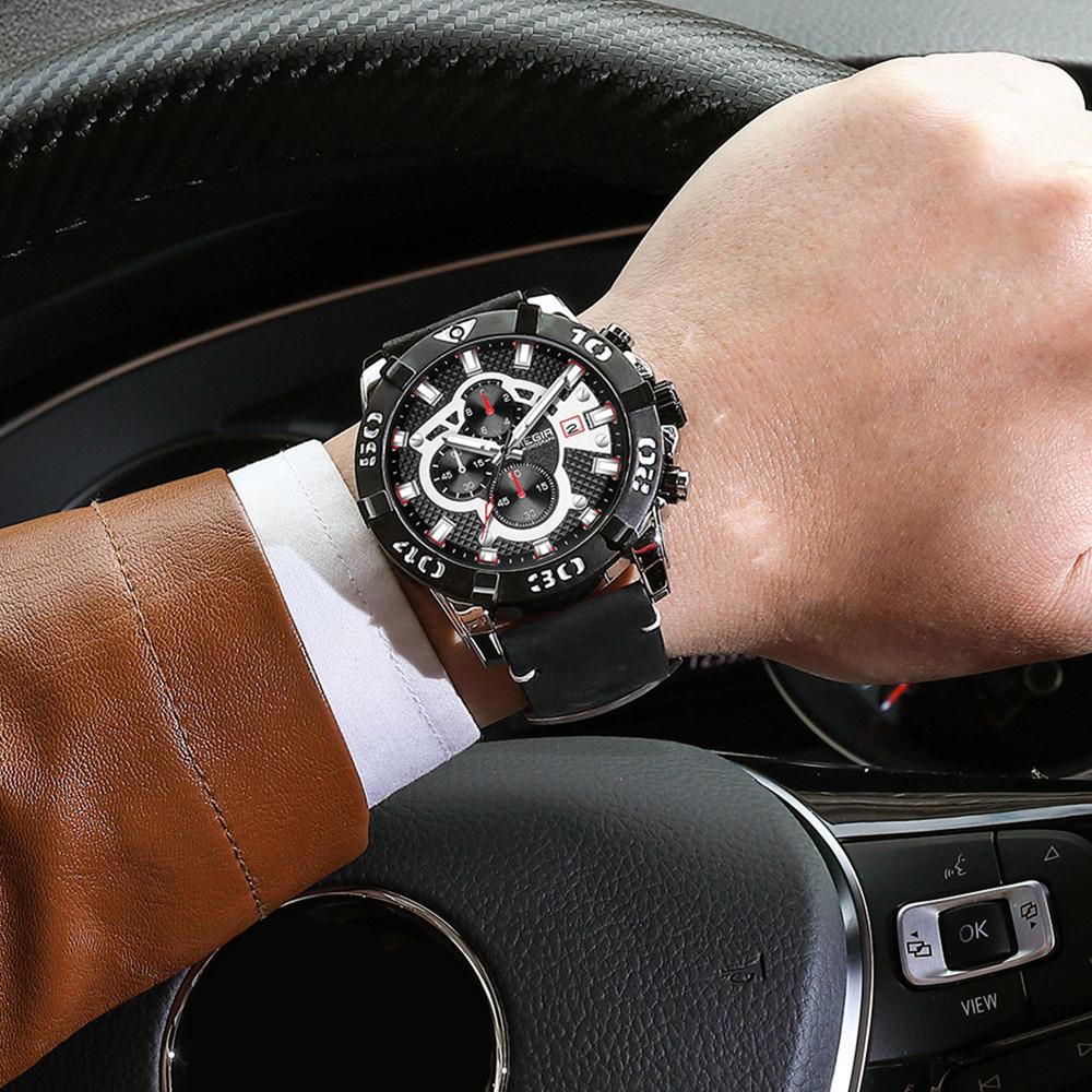 Megir 2021 Blue Mens Watches Top Brand Luxury Chronograph Sport Watch for Men Clock