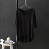 V-neck Undershirt Women's Five Quarter Sleeved T-shirt Summer Thin Plus Size Loose Sleepwear Mid Sleeved Korean Top