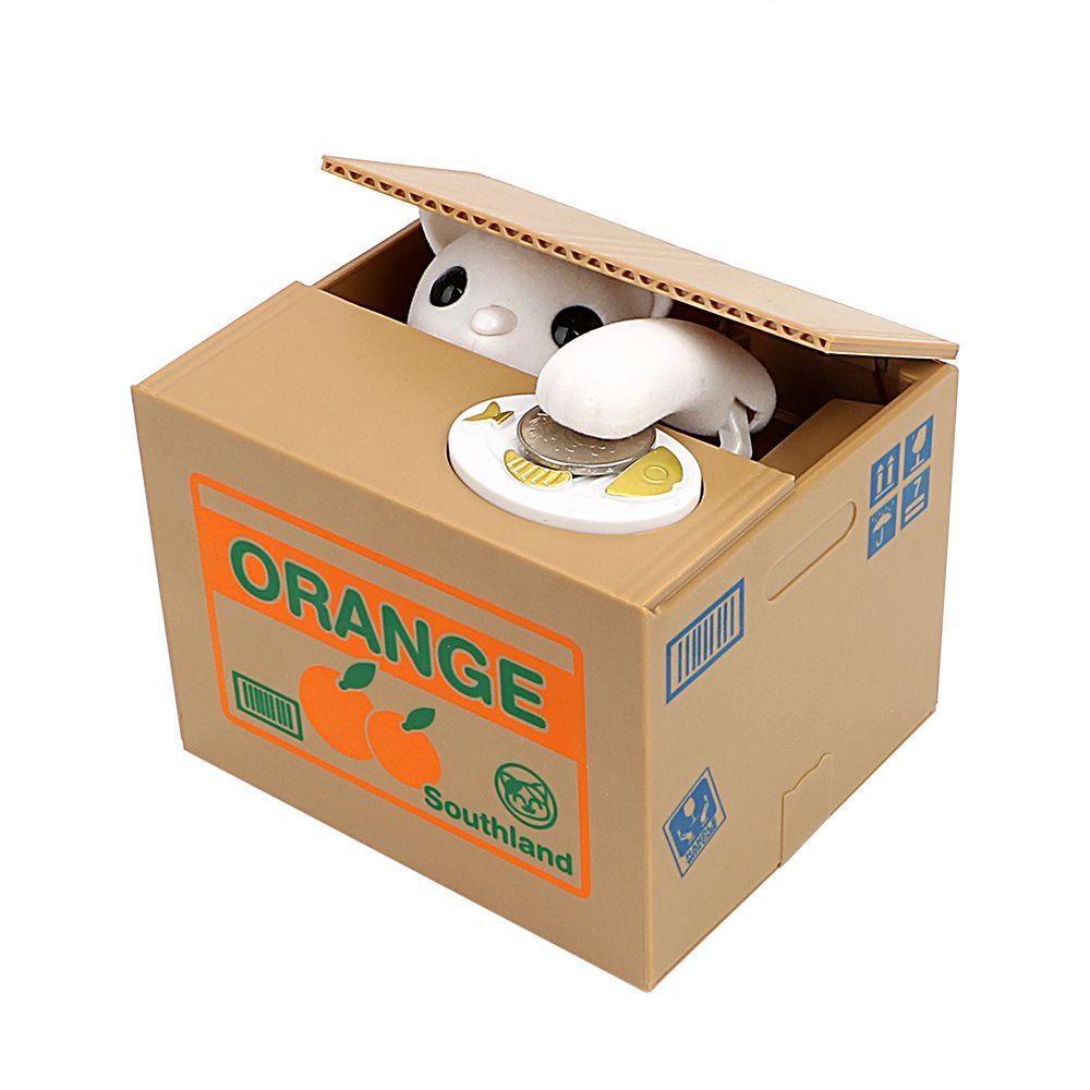 Children Cat Panda Thief Automatic Stealing ATM Toy Money Saving Box Coin Box Piggy Bank