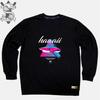 DOLDOL Shark Dog_Mtm-142 Shark Dog Surfing Hawaii Character Graphic Graffiti Design Sweatshirt Long Sleeve