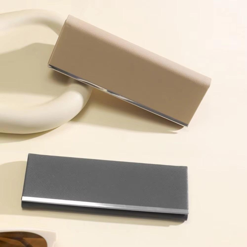 Durable Magnetic Buckle Eyeglasses Case Portable PU Leather Eyewear Protective Case Flocking Inside Lightweight Sunglasses Box