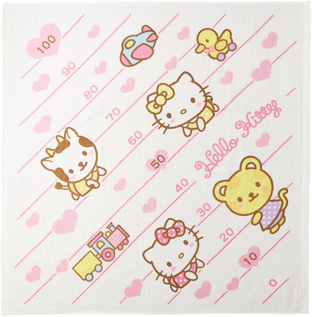 Marushin Hello Kitty Wachsbad 90 x 90 cm Auf, 0400001300, Handtuch, Weiß, Ca.