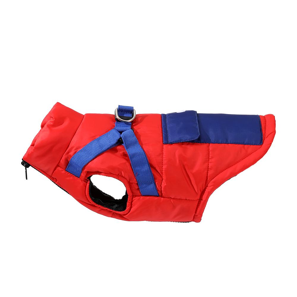 Cute Dog Clothes for Small Medium Dogs Warm Winter Pet Jacket with Harness Pocket Windproof Puppy Coat Pets Yorkshire Outfits