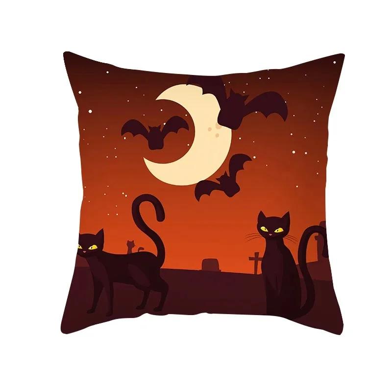 Halloween Horror Skull Pattern Living Room Office Sofa Car Decorative Pillowcase