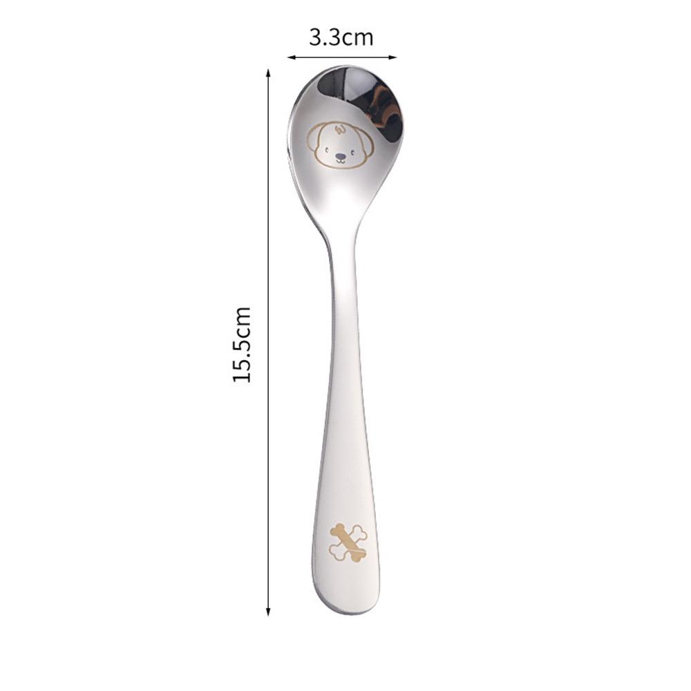 Baby Feeding Spoon Of Human Engineering Cute Cartoon Design Durable Perfect For Self-feeding Can Be Washed In The Dishwasher Fun