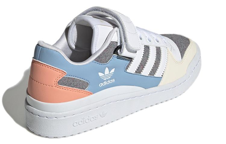 adidas Originals Forum Low Wear Resistant Non Slip Casual Skateboarding Shoes White Blue Gray Women's GZ4405