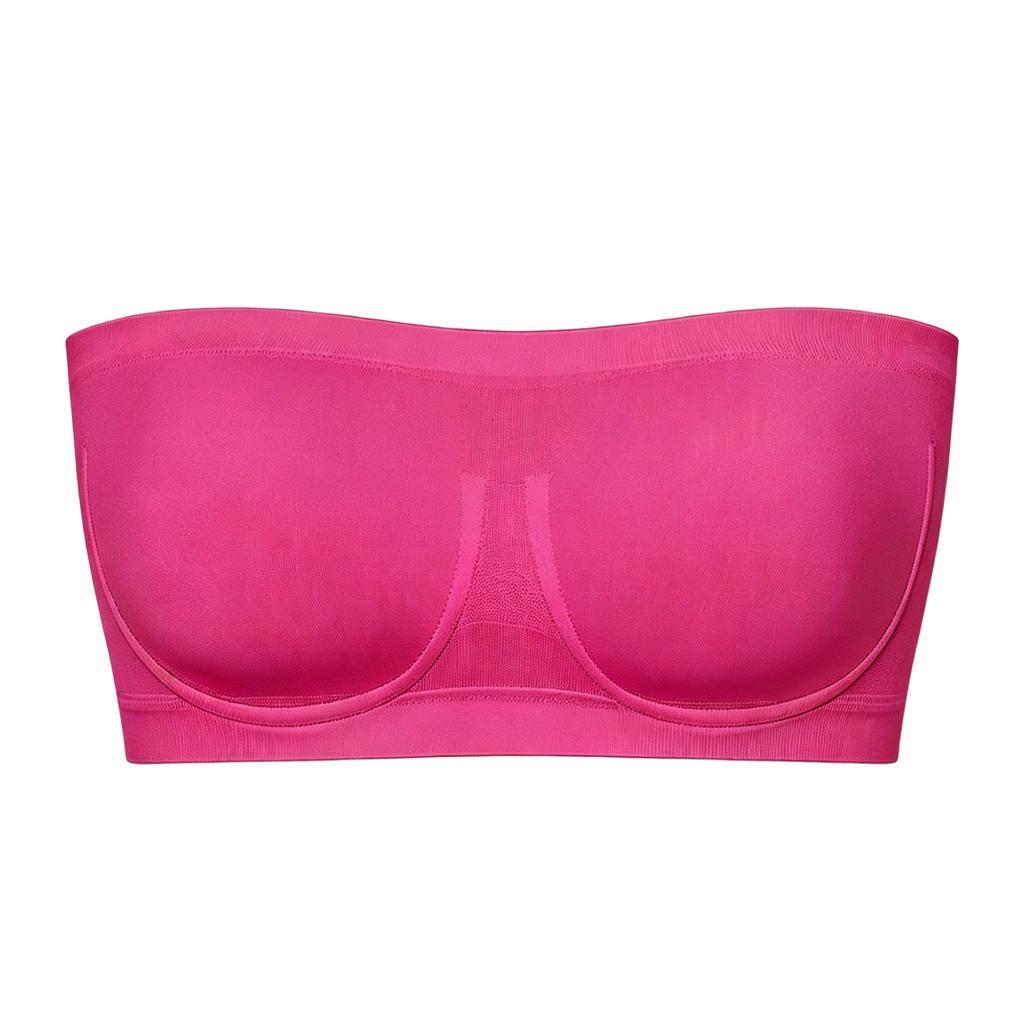 Zeriluna Strapless Non-slip Bandeau Bra Highly Elastic and Comfortable Off-shoulder Clothing Available In Multiple Colors