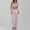 New Neck and Chest Gathering Underwear Yoga Suit Fitness Sports Trousers Pilates Quick-drying Two-piece Set