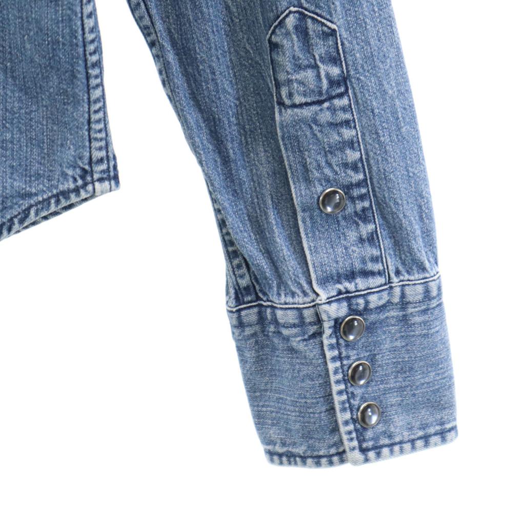 RALPH LAUREN SPORT Long sleeve denim Western shirt 7 Indigo blue Women Used