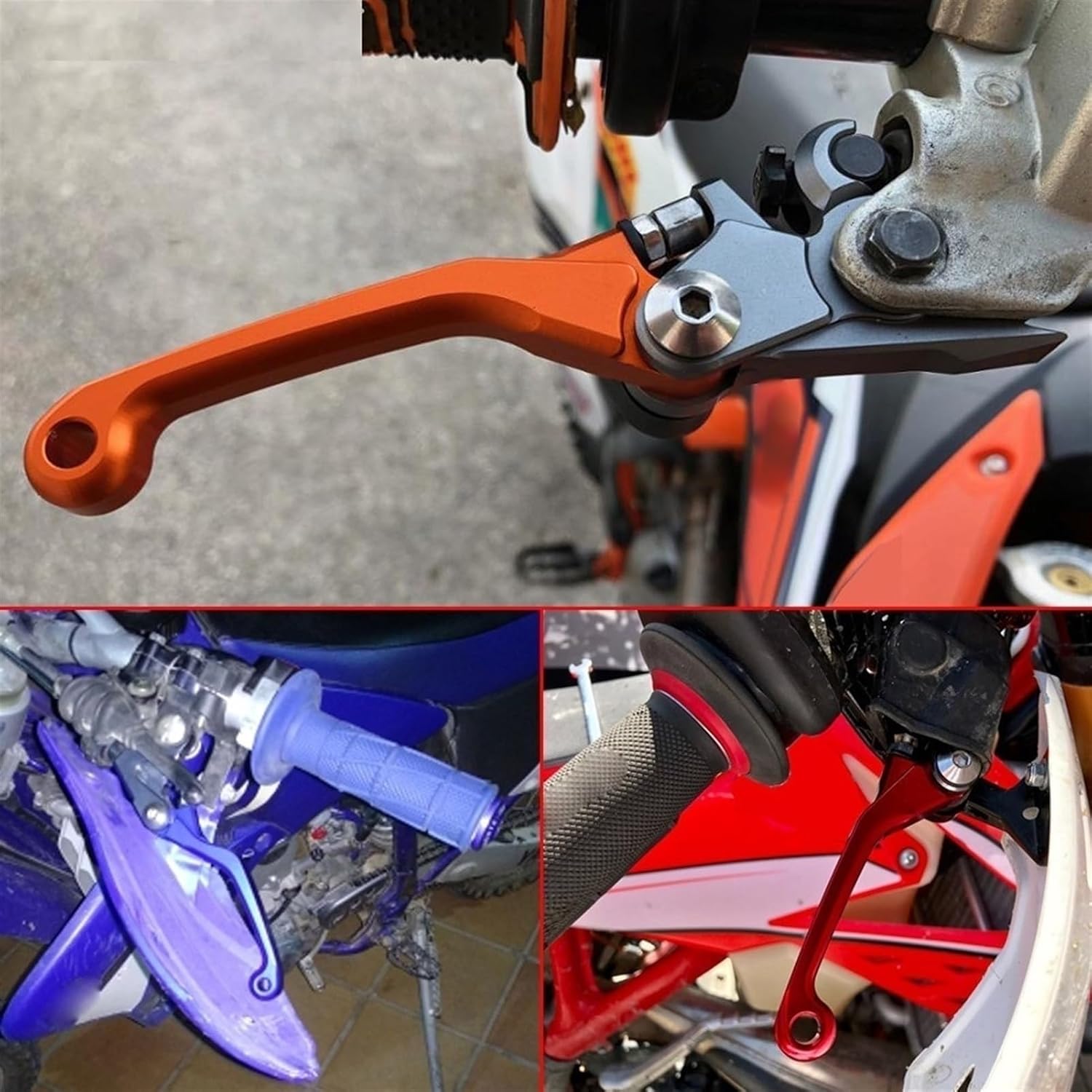 

for Kawasaki KLX230 KLX230R S 2020 2021 2022 2023 2024 KLX 230 230R KLX230S CNC Dirt Bike Pivot Foldable Brake Clutch Levers Handlebar Handle Grips червоний