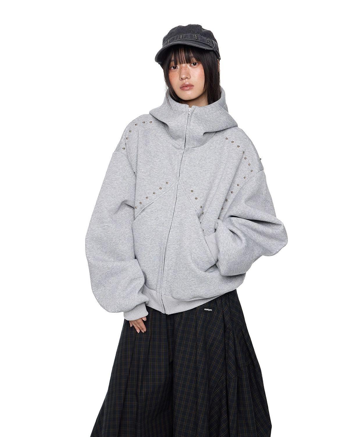 Unisex Doberman Dog Zipper Cardigan - Funny American Style Casual Hoodie M серый