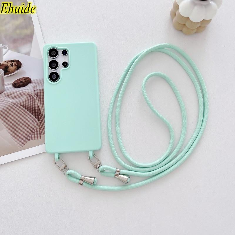 

Strap Case For Samsung Galaxy A17 A36 A16 A56 A35 A15 A55 S24 Ultra S25 S24 FE Shoulder Crossbody Lanyard Neck Silicone Cover S24 Ultra