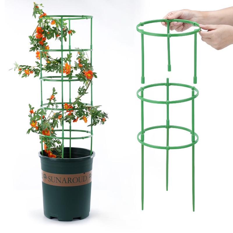Plastic Plant Flower Stand Support Ring and Rod for Indoor/Balcony Climbing Plants
