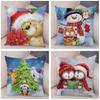 50 Style Merry Christmas Cushion Cover Decor Cute Cartoon Santa Claus Snowman Pillow Case Soft Plush Pillowcase for Sofa Home