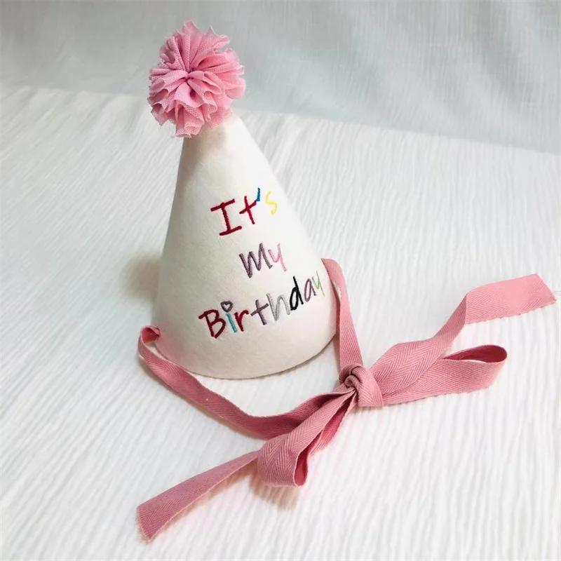 Korean-style Instagram Baby Birthday Hat Theme Party First Birthday Decoration Pointed Hat Photo Props