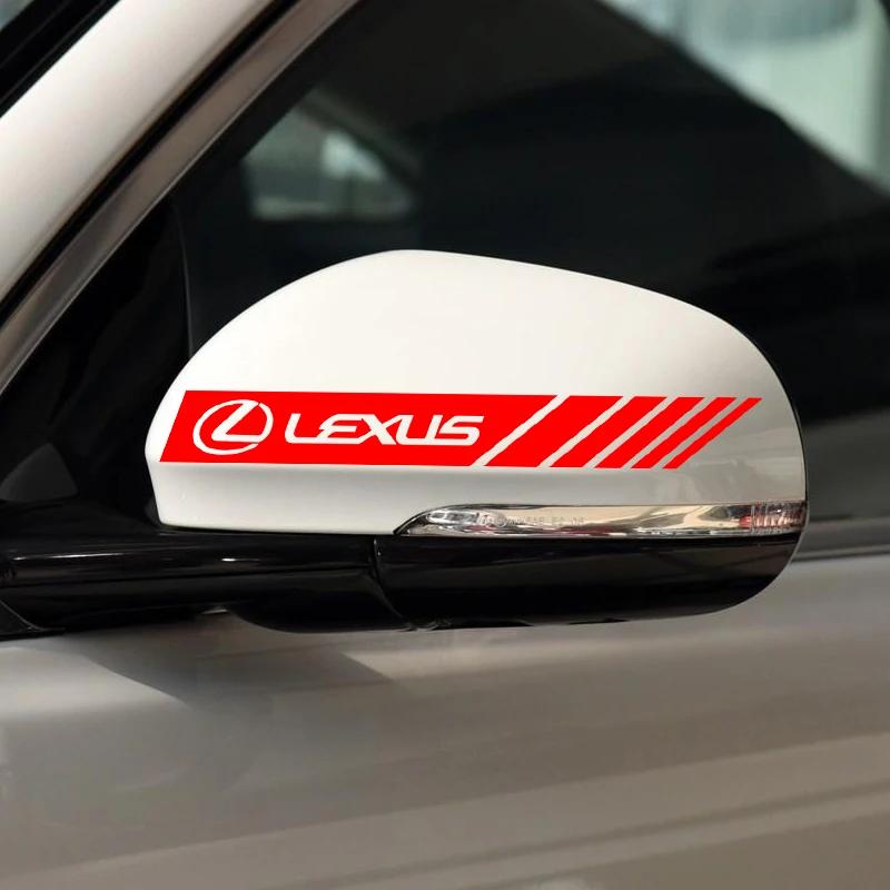 2 szt. Samochodowa Naklejka 3D Pasek Wyścigowy Paski Dekoracja Stylingowa Lusterek Bocznych Tylnych Dla Lexus IS250 Ct200h LS430 LX570 NX300h IS300h RX330 ES300h UX250h