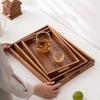 South American Walnut Wood Tray Rectangular Tray Tea Tray Household Tea Cup Storage Dessert Tray Restaurant Hotel Kitchen Decors