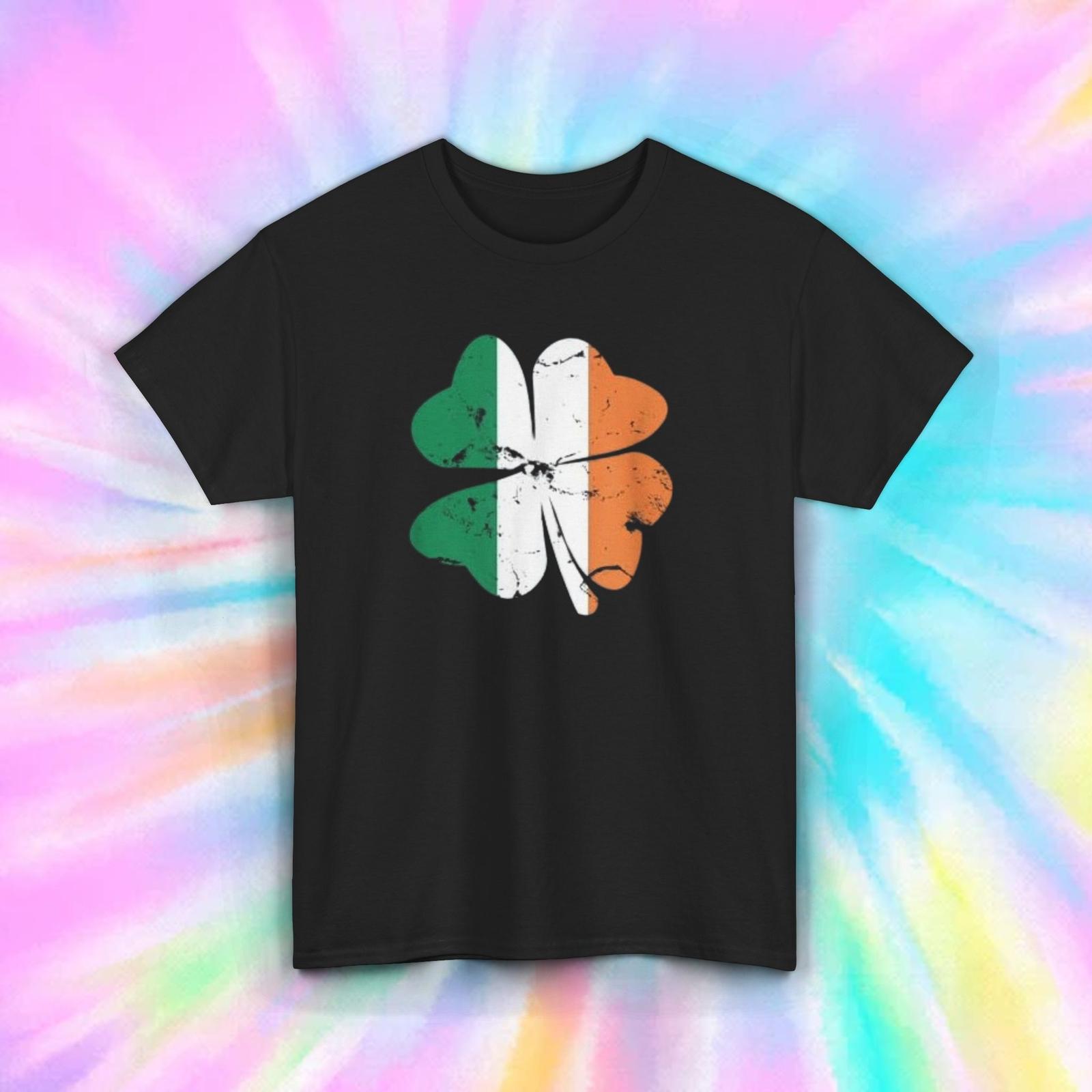 Irish Flag Shamrock Clover St Patrick s Day Luck T-Shirt Ireland Pride Tee S-5XL XXL