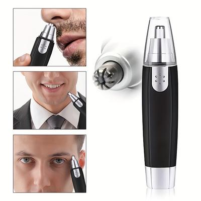 Nose Hair Trimmer Electric Stainless Steel Nose Hair Trimmer for Men and Women Black Ear and Nose Hair Trimmer