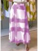 Women's Plaid Print Long Skirt A-Line High Waist Maxi Skirt Casual Comfortable Lightweight Fabric Skirt for Daily Wear and Outdoor Activities