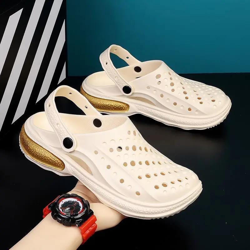 Fashion Slides Outdoor Hole Platform Y2k Comfortable Pvc Men's Shoe 2025 Fashion Cheap Shoes Liquidation Clappers Original Male Slipper