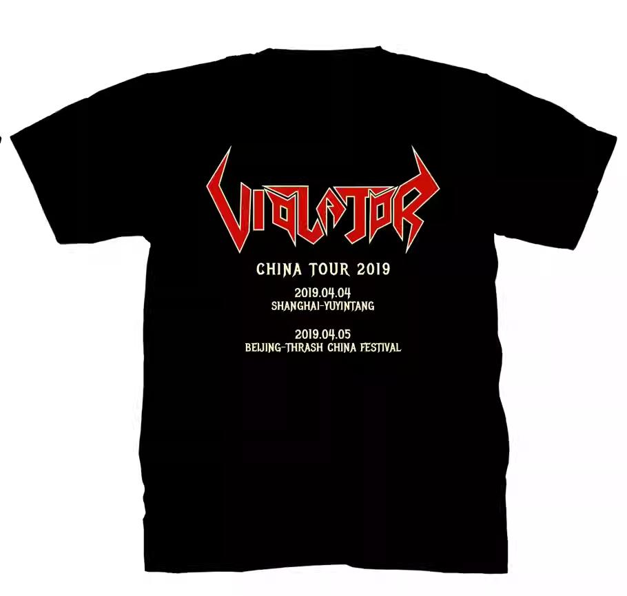 Brazilian Torrent Metal VIOLATOR Band 2019 China Tour T-Shirt Official Genuine Limited T-shirt Summer 2025 New