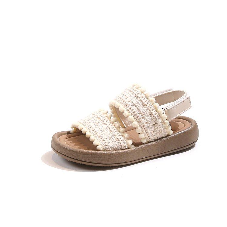 Kids Sandal Bohemian Retro Style Summer Sandals for Pretty Girls Causal Versatile Open-toe Children's Fashion Soft Soled Sandals