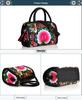 Ethnic Embroidered Drum-Shape Tote & Crossbody Canvas Bag